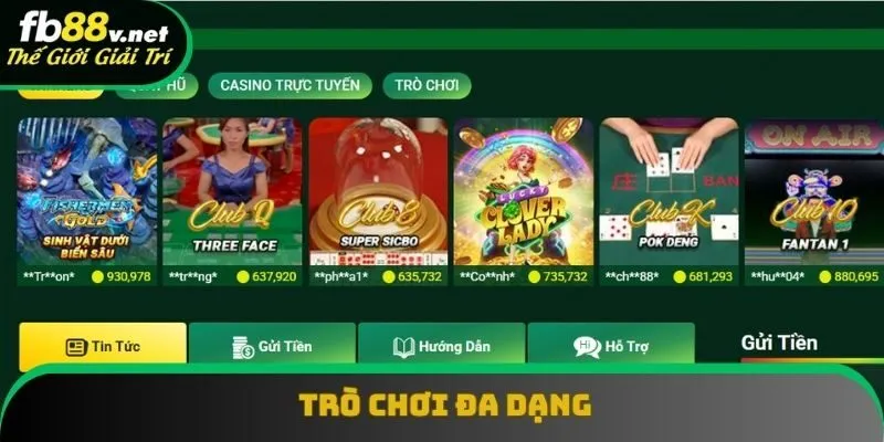 Hệ thống FB88 sở hữu kho game chất lượng cao