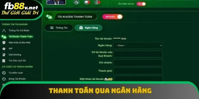 Quy trình nhận tiền thông qua ngân hàng trực tuyến